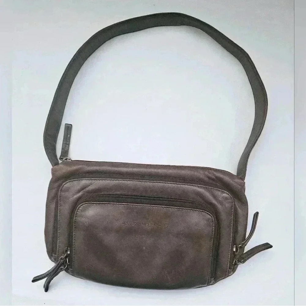 Derek Alexander brown leather shoulder bag